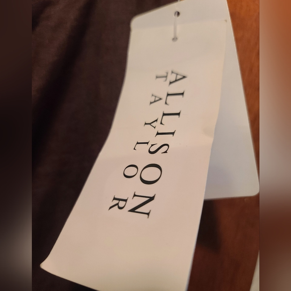 Allison Taylor linen chocolate peddle pushers capris👖 pants sz8 - Picture 3 of 8